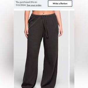 SKIMS Black Wide-Leg Pants